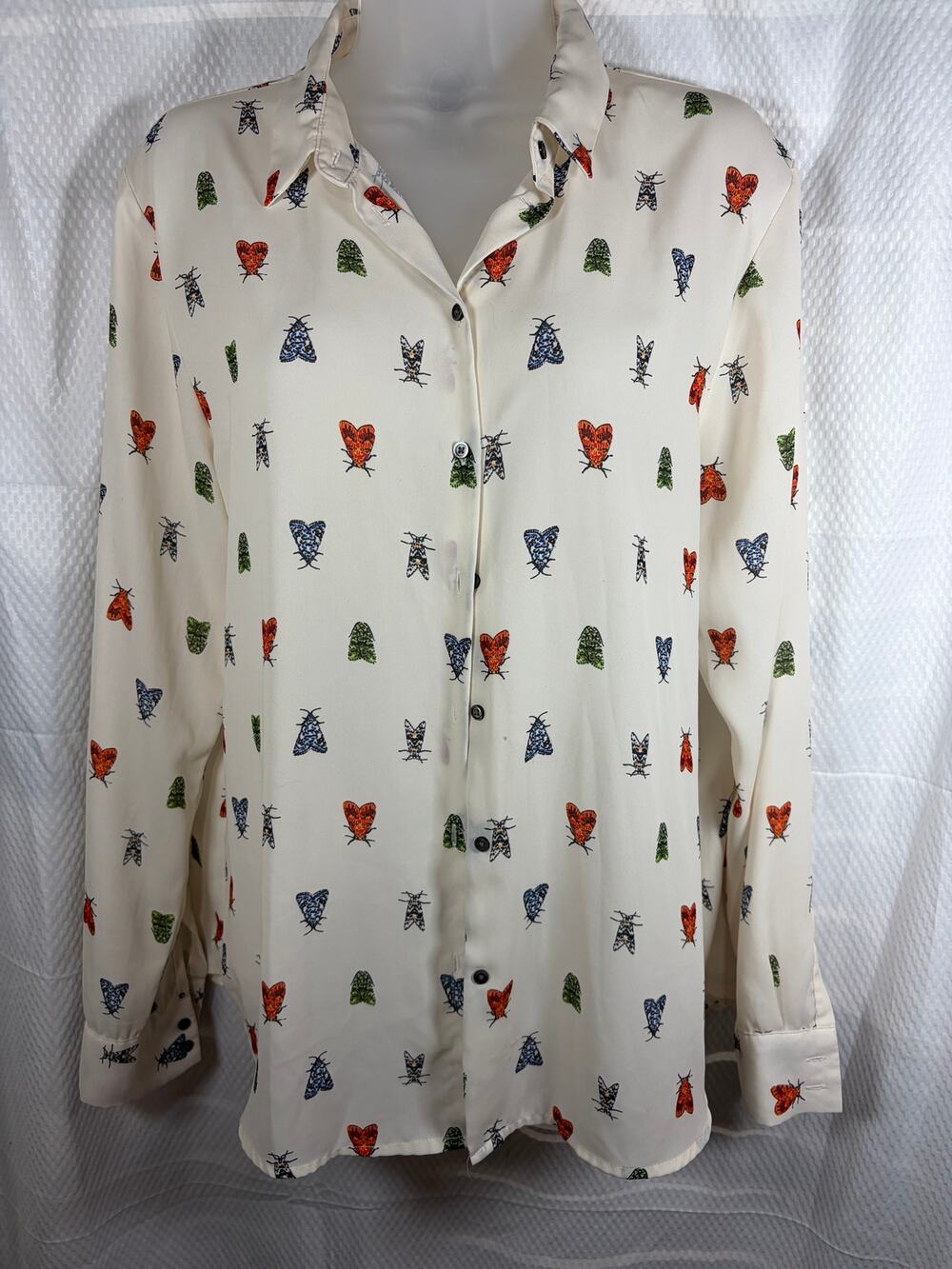 H&M Bug Blouse Ivory EUC